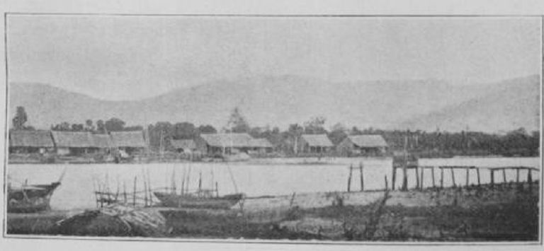 The Kampot riverfront in the 1880s
