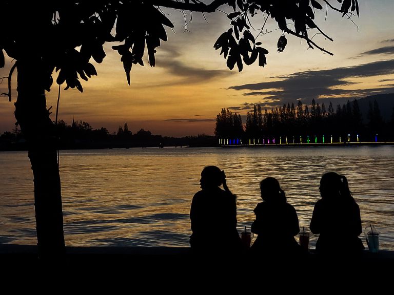 Sunset over the Kampot River